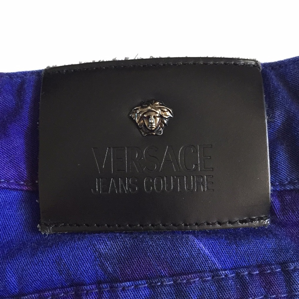 Vintage 70’s Versace Jeans psychedelic Flower Purple Pants Hippy Rare Fashion - Picture 6 of 8